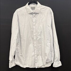 Michael Kors White Patterned Button-Down Shirt